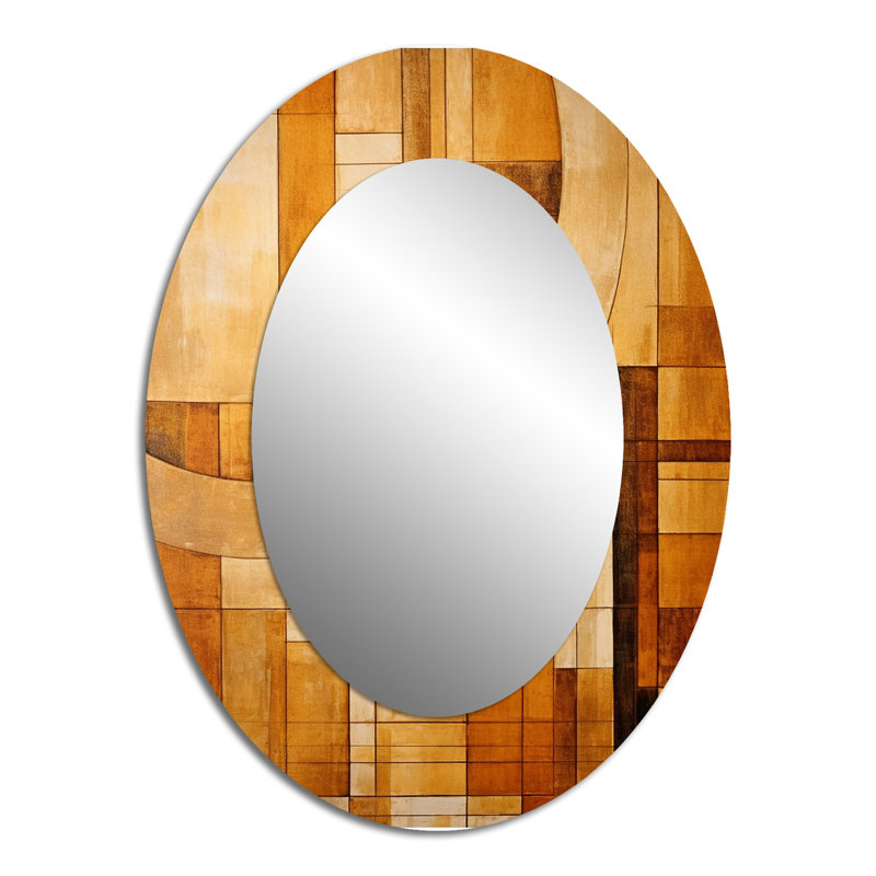Miroir mural bronze brillant Symetry II - brun, 40 po x 30 po