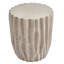 Table d'appoint Bruna Patio en MGO texturé côtelé, forme sculpturale en tonneau.-1725249119