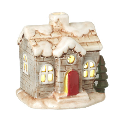 Light Up Festive Cottage Ornament