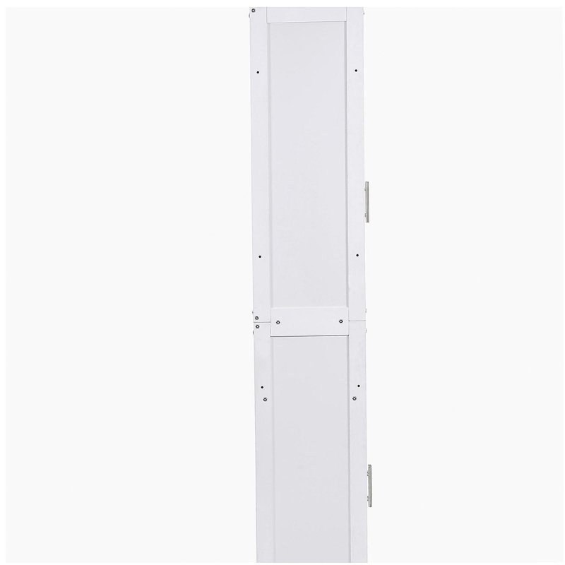 Grand lit mural avec armoire, blanc