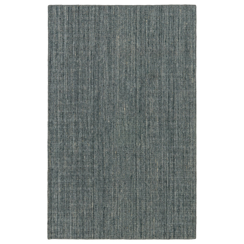 Tapis rayé bleu / blanc Damond, Rectangle 6 pi x 9 pi
