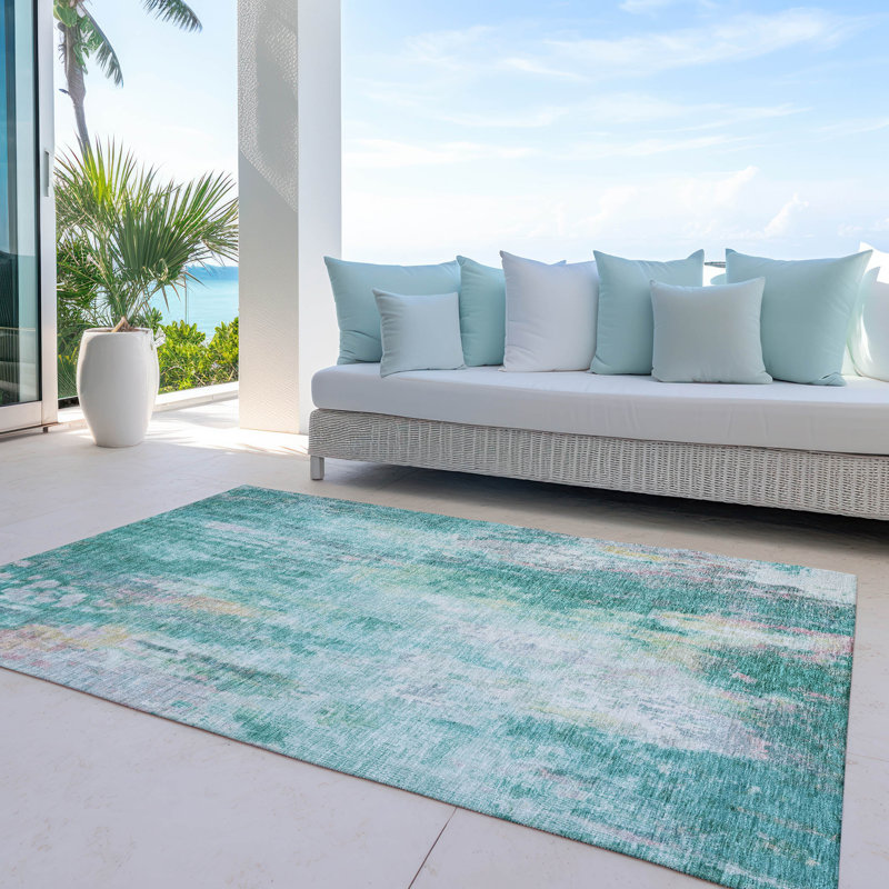 Tapis lavable intérieur / extérieur Verentha, 10 pi x 14 pi