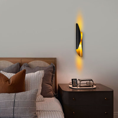 Stylish Black Wall Lamp, Metal Body, 3.1 x 15.7 x 4.3 inches | Base Plate: 5.9 x 2.0 x 1.2 inches | Socket: 2 x G9 Max 8W, Bulb Not Included | Elegant IP20 Rated Lighting for Modern Spaces, Durable Design