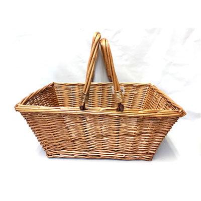 Panier en osier de magasinage / pique-nique