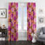 Panneaux de rideaux semi-transparents à motif floral-939328952