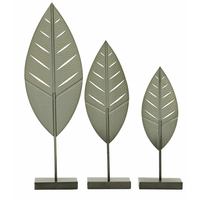 Ensemble de sculpture décorative en métal feuille d'or