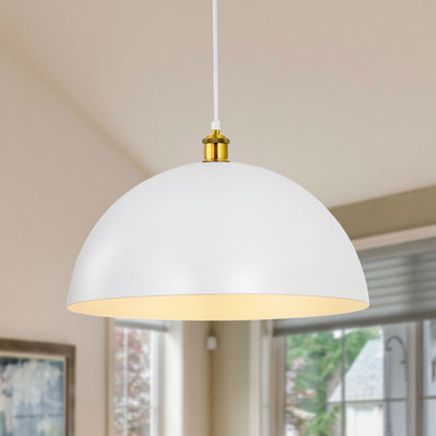 Lodi 17.7 in. 1-Light Large Dome Industrial Dining Pendant Light