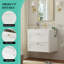 Aishwarya 55.4W x 51H cm Bathroom Vanity Unit with Basin, Floating Wall Mounted 2 Drawer-372161970