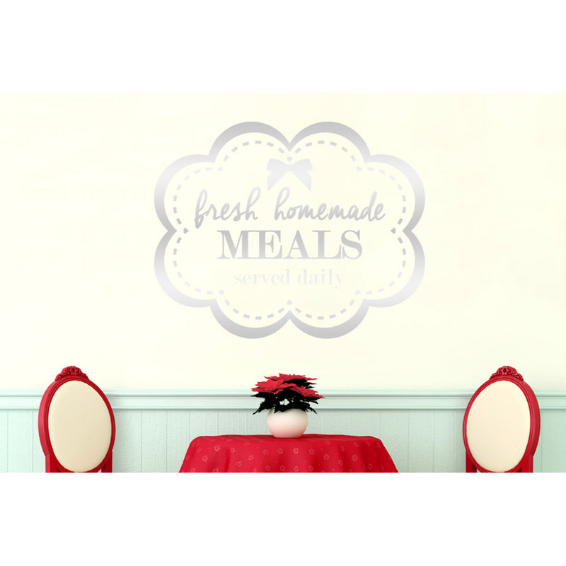 Wall Decal, Shiny Silver, Medium