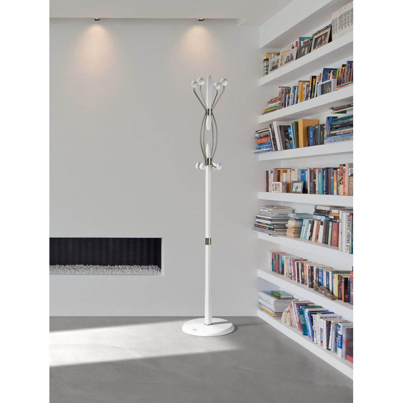 Jana Freestanding 8 - Hook Coat Rack, White