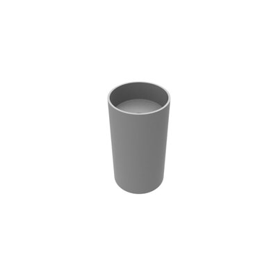 Badeloft Circular Stone Resin Freestanding Pedestal Bathroom Sink SB-03-MGRY in Matte Gray