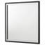 Miroir de commode carré Jenny, bordure dorée polie, bois et mélamine-114733251