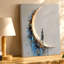 Abstrait, croissant de lune, lune moderne, impression sur toile, or abstrait bleu-1083765582