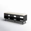 Banc de rangement en bois avec tablettes-1965268458