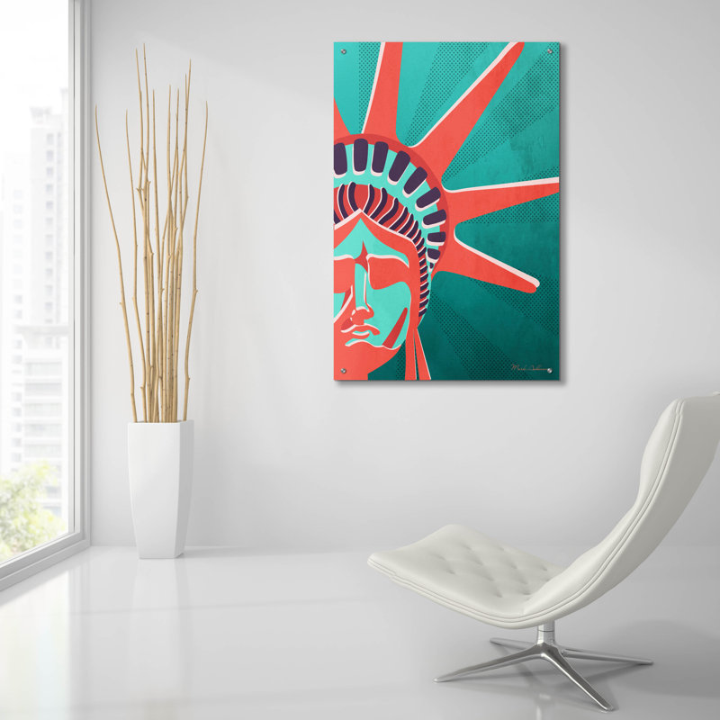 «Liberty 2» par Mark Ashkenazi, art mural en verre acrylique, H 36 po x l 24 po x P 0,2 po