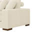 Canapé modulaire en velours côtelé double avec 3 sièges réglables en velours côtelé beige et coussins d'assise surdimensionnés -