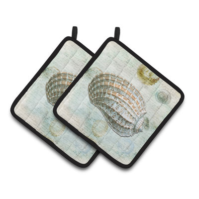 Caroline's Treasures Shells Polyester Potholder