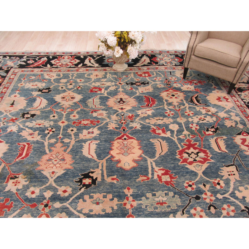 Tapis raffiné en laine noué à la main