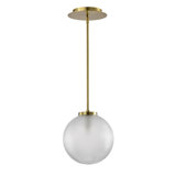 Sokix Frosted Pyramidical Glass Globe Pendant Ceiling Lamp Downrod