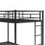Lit superposé simple au-dessus d'un lit simple avec lit gigogne, noir (ANCIEN SKU: MF192387AAB)-1778927490-1778927488