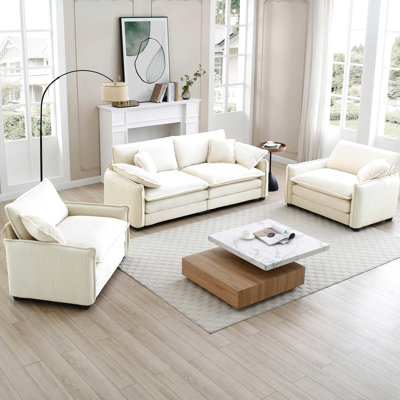 Velours côtelé beige sophistiqué pour les espaces de vie et les espaces de divertissement avec un lustre délicat - rehaussant l'apparence de la pièce