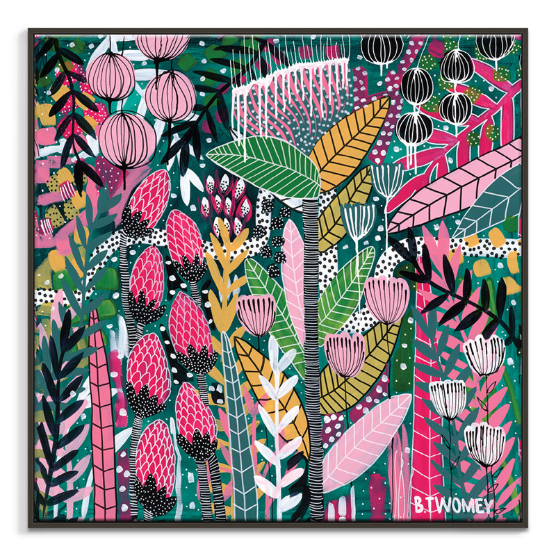 Not by Chance by B.Twomey - Art Prints, Black Floater Framed Canvas, 108.5cm H x 108.5cm W x 8cm D