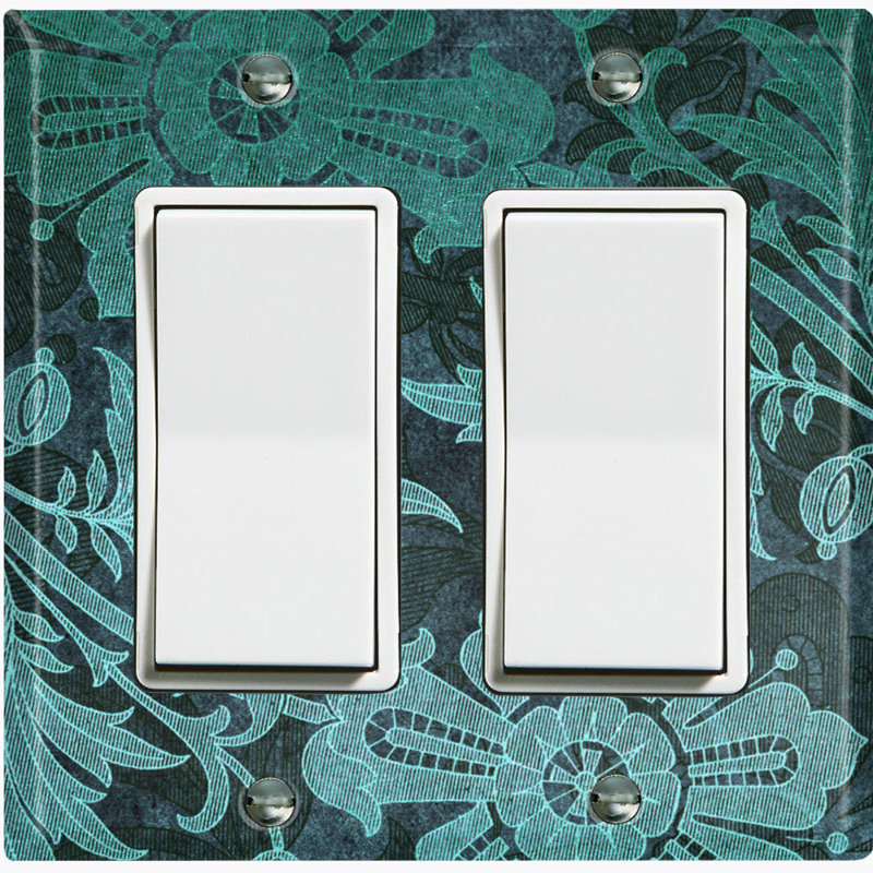 Patterned 2 - Gang Toggle Light Switch Standard Wall Plate