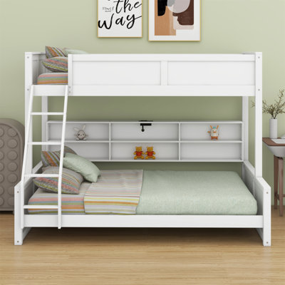 Bunk Bed With Storage Cabinets And USB Ports