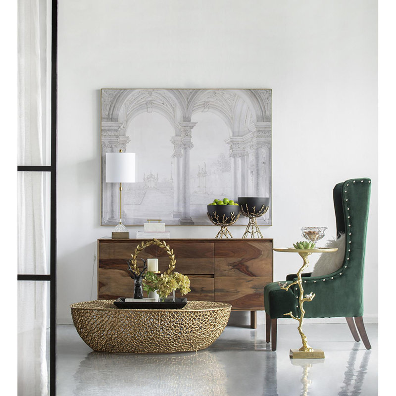 Celles Tray Top End Table, Gold