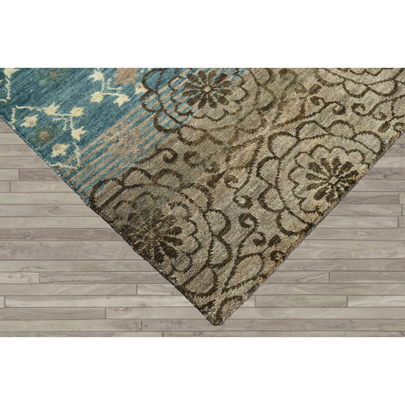 Tapis intérieur / extérieur rectangulaire en laine de conception unique 3 pi 10 po x 5 pi 11 po Hatsuyo
