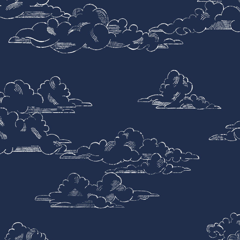 Messer 10m x 53cm Matte Wallpaper Roll, Dark Blue