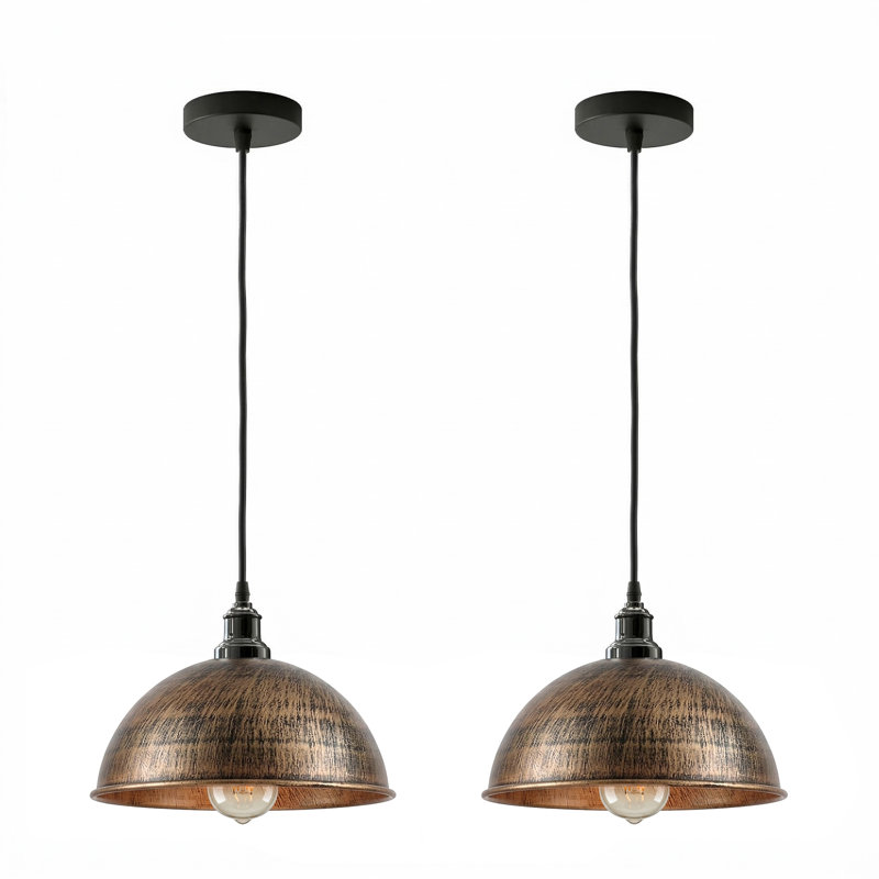 1 - Light Dome Pendant, Yes, Brushed Copper