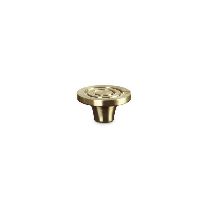 Le Creuset Signature Crucible Knob, Medium, Light Gold, Gold,  0.9" H x 1.8" W x 1.8" D