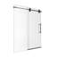 Porte de douche coulissante simple sans cadre l 56 à 60 po x H 72 po - verre trempé transparent de 5/16 po (8 mm), conception de dérivation, porte de douche