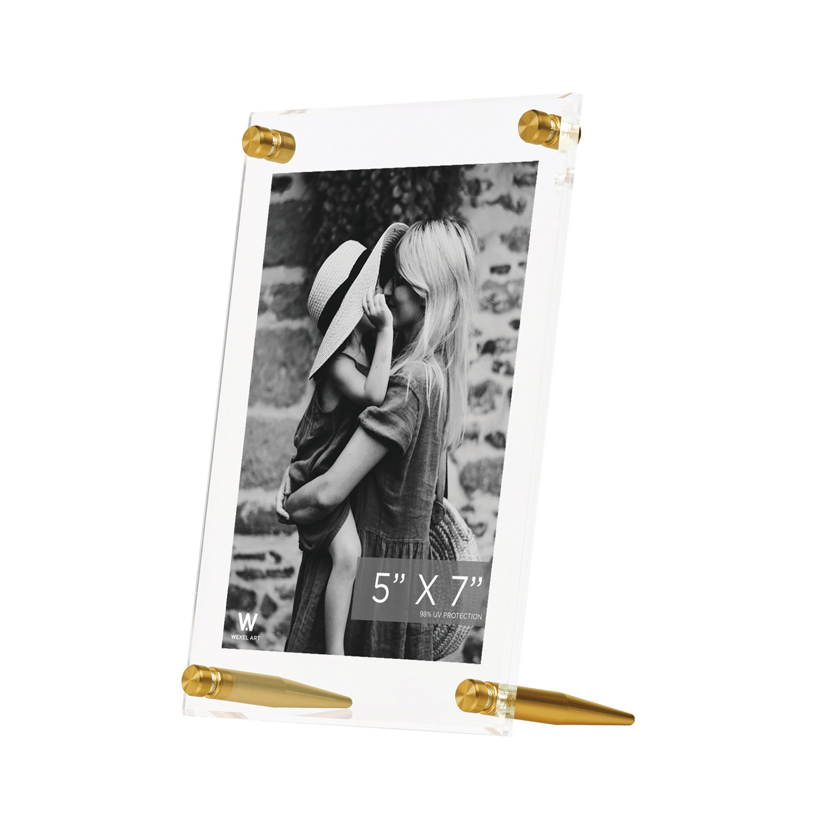 Cateno Tabletop Reversible Picture Frame, 5" x 7", Gold