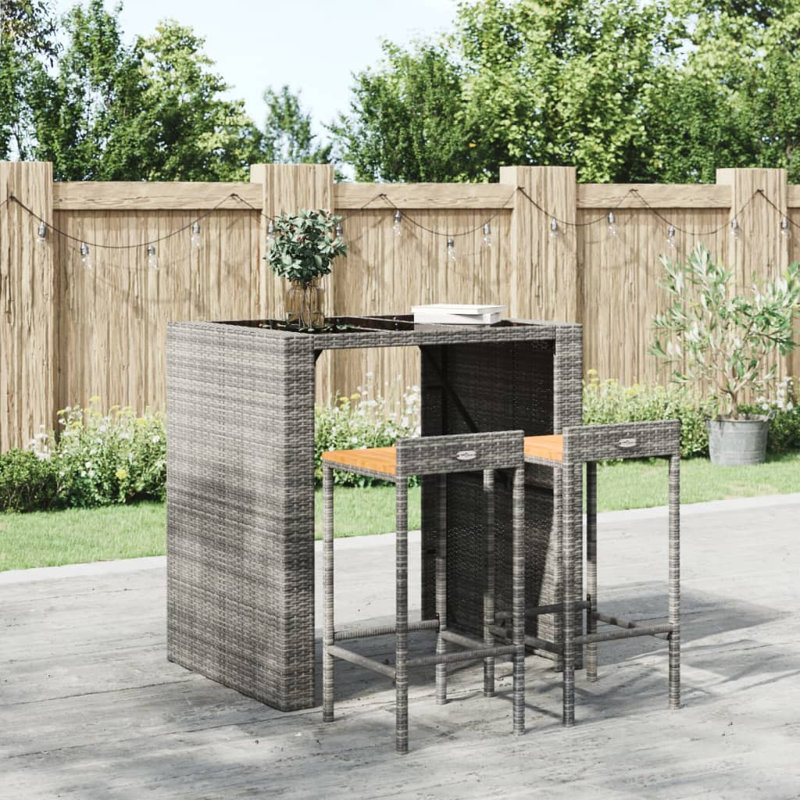 Lavoix Steel Outdoor 78cm Bar Stool, Grey