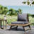 Outdoor Club Chair With - Cushion And Expanded Seat - Dark Grey Broad-764841298-764841299