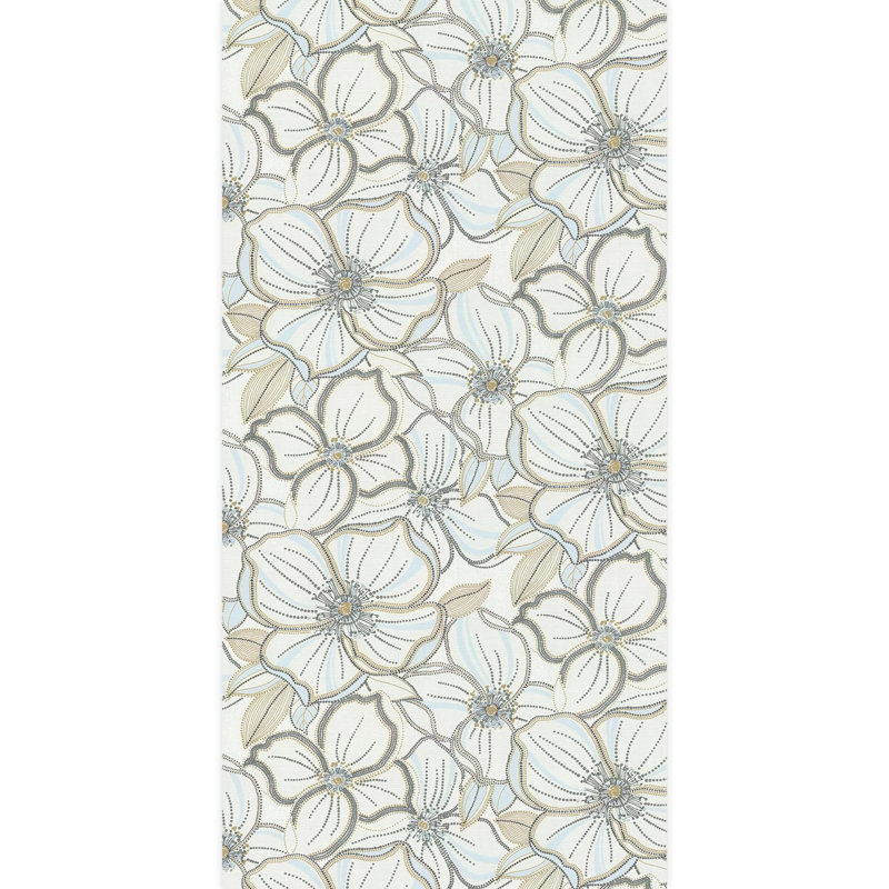 Bordure florale pelez et collez, L 96 po x l 48 po