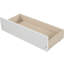 Lit plateforme simple blanc avec espace de tiroir fonctionnel - Fabriqué en bois massif pour la chambre à coucher Deux options pratiques