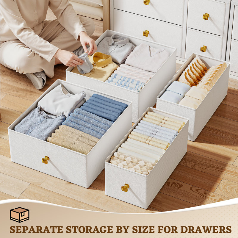 Tiroirs de rangement empilables en tissu - Organisateur modulaire, commode à bricolage, table de chevet, chambre à coucher et salon, plusieurs tailles (standard / plus large / supérieur) et couleurs