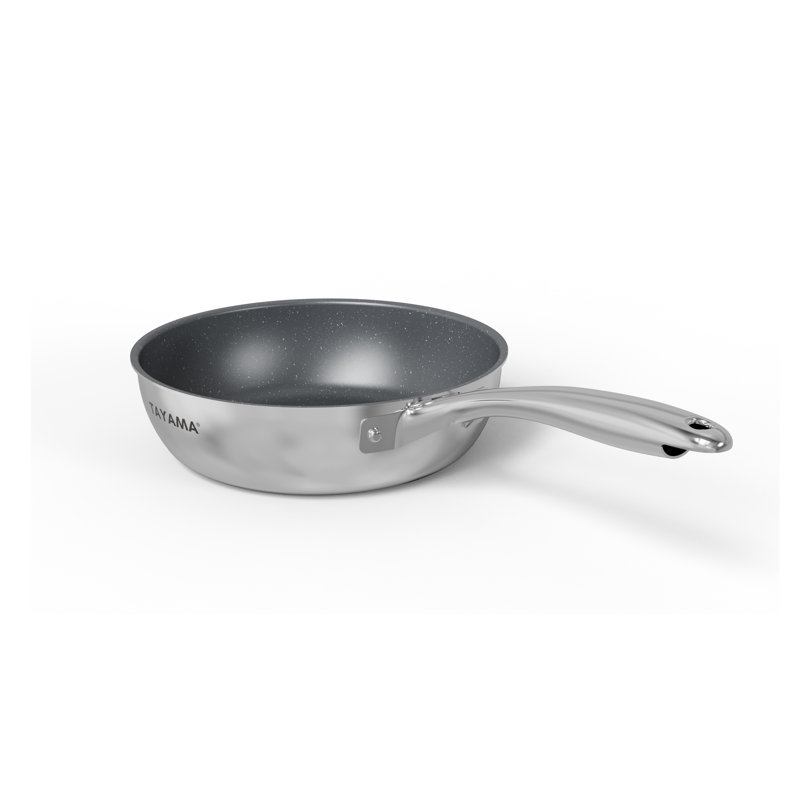 Poêle à frire antiadhésive en acier inoxydable Tayama, 9.4"