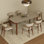 Ash wood solid wood rectangular dining table set