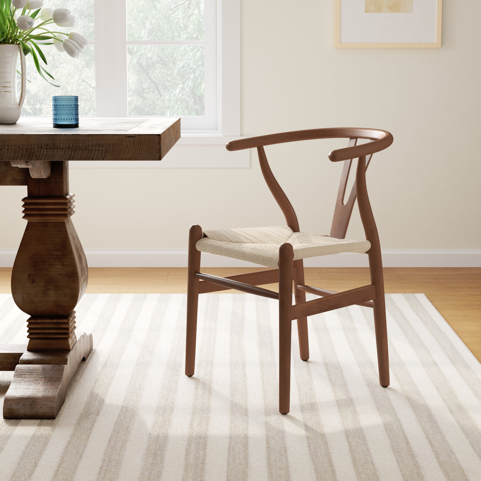 Wyn Armchair, Walnut / Natural, 1