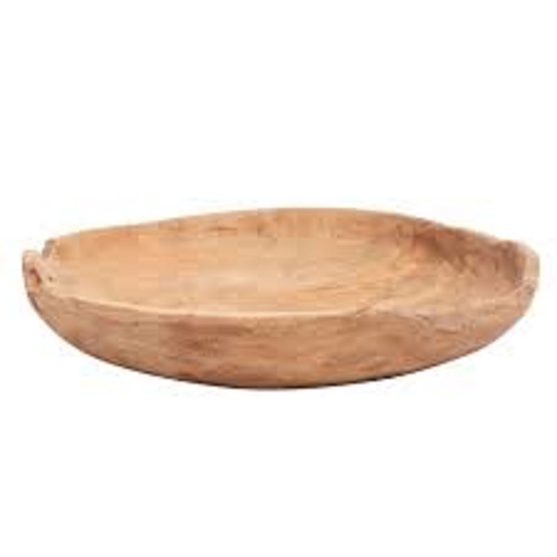 Bol décoratif brun en bois Pelia