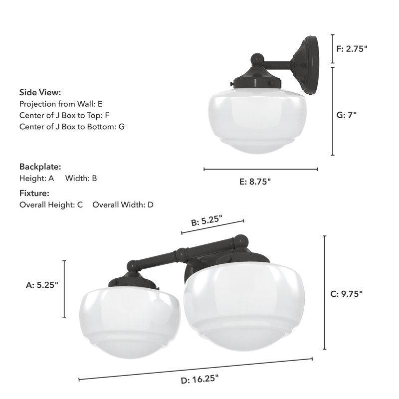Saddle Creek 2-Light Dimmable Vanity Light, Noble Bronze