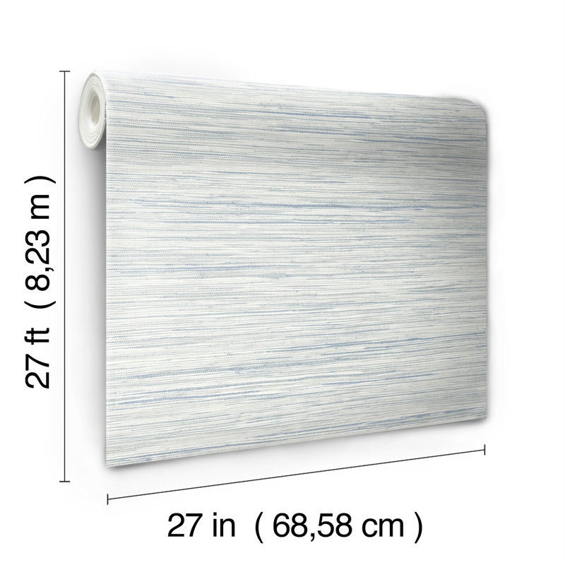 Rouleau de papier peint L 27 pi x 27 po Lakeland Bahiagrass, Bleu