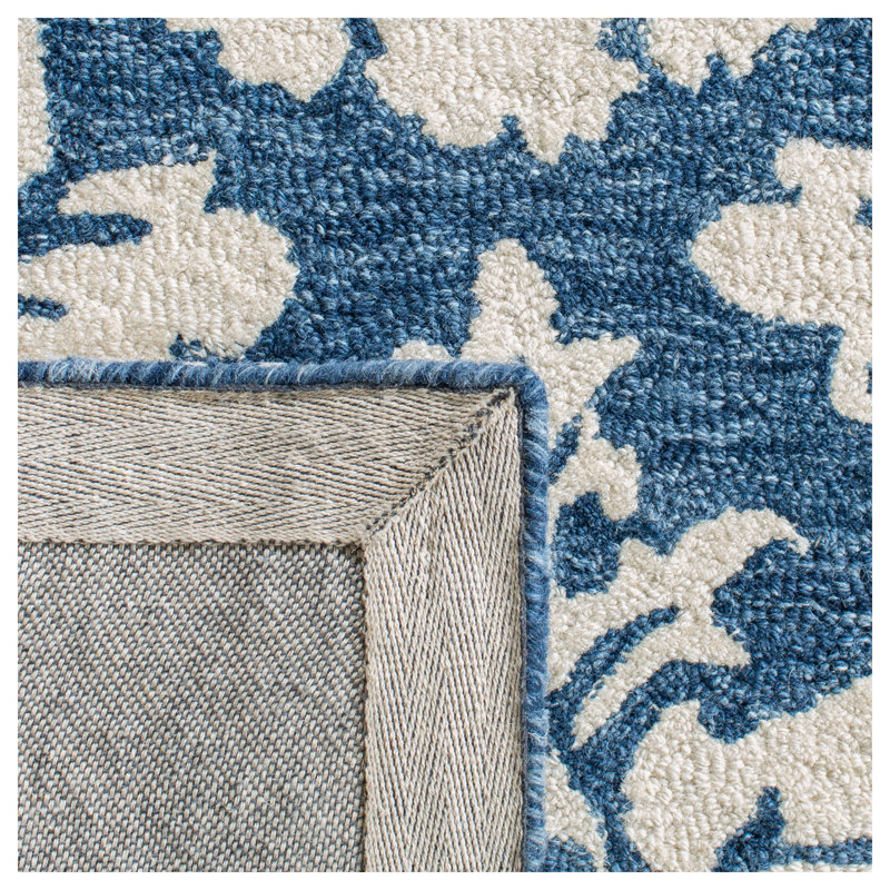 Tapis ikat en laine et coton touffeté à la main Spillers, Rectangle 4 pi x 6 pi