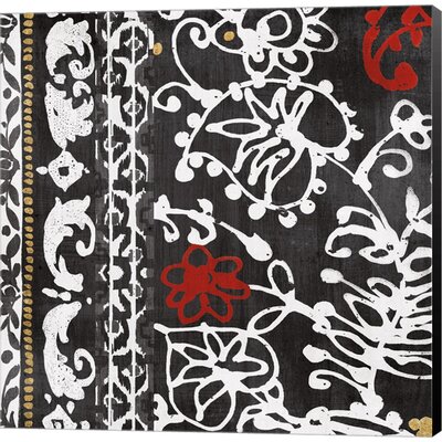 Bali Tapestry I BW by Wild Apple Portfolio - Wrapped Canvas Print -  Red Barrel StudioÂ®, 52E192BE28394017819E0258AB959F3B