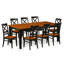 Ensemble de table de salle à manger 5 pièces comprenant une table de cuisine rectangulaire avec rallonge papillon et 4 chaises de salle à manger, babeurre et cerise-20549008-132939999