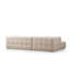 Canapé d'angle luxueux, tissu beige, 118 x 59 x 28,3 pouces | Structure en bois de hêtre et en bois aggloméré, 100% polyester, 28 couches de mousse pour plus de confort | Coussins fixes, nettoyables à sec, parfaits pour les salons et les espaces familiaux-90667797-90667798